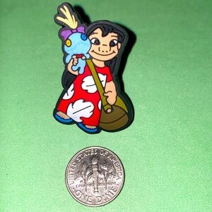 (10 for $15) Lilo & Stitch holding Scrump & her Backpack Crocs Shoe Charms